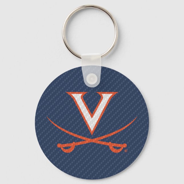 Chaveiro Virginia Cavaliers Carbon Fiber (Frente)