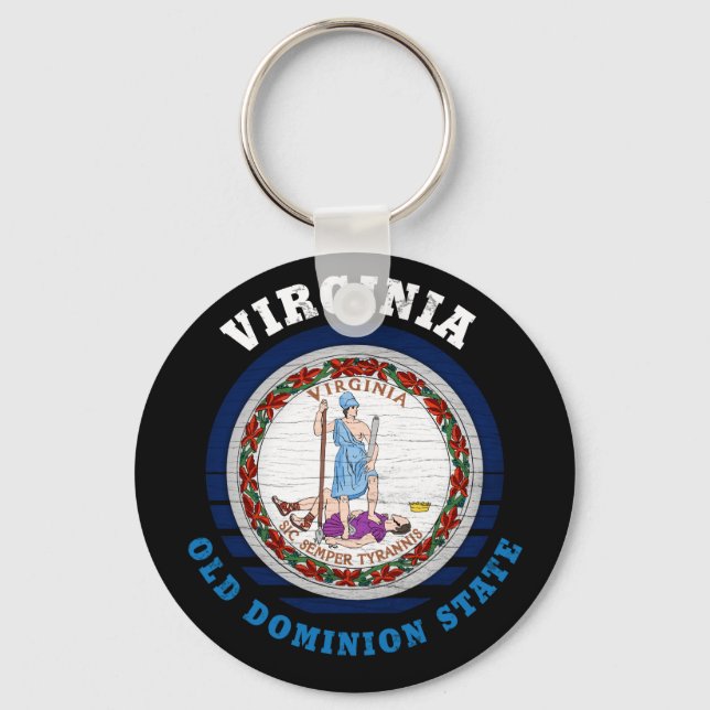 CHAVEIRO VIRGÍNIA VELHA BANDEIRA ESTADUAL DE DOMÍNIO (Frente)