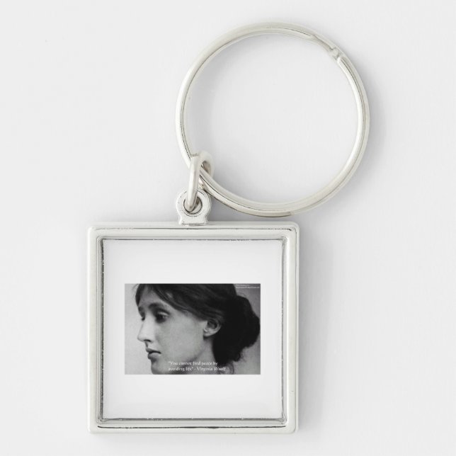 Chaveiro Virginia Woolf "Find Peace" Wisdom Quote Gifts (Frente)
