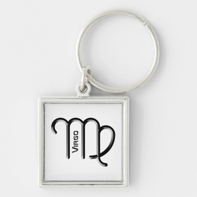 Chaveiro VIRGO, Design abstrato do Sinal Zodiac, (Frente)