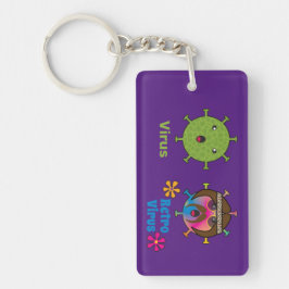 Chaveiro Vírus e retrovírus são engraçados