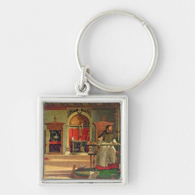 Chaveiro Visão das Ruas. Augustine, 1502-08 (óleo na canvas (Frente)