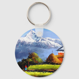 Chaveiro Visão Panorâmica Da Bela Montanha Everest