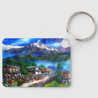 Chaveiro Visão Panorâmica Do Everest Mountain Nepal