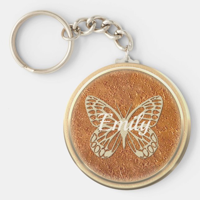 Chaveiro Visita de Feriados Dourados (Frente)