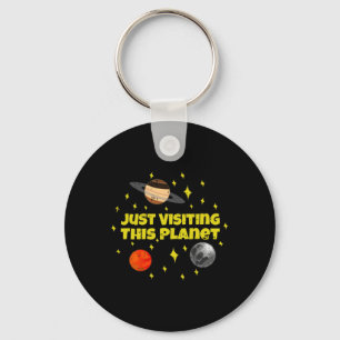 Chaveiro Visitando Este Planeta Alienígena Espacial Galáxia