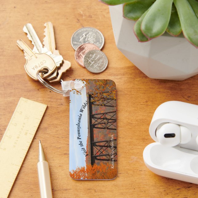 Chaveiro Visite a ponte PA Wilds Picturesque Souvenir Kinzu (Mesa)