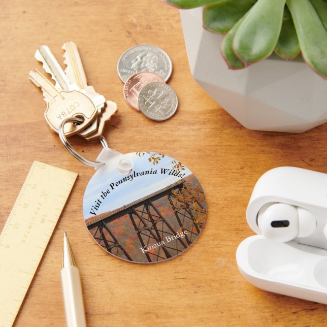 Chaveiro Visite a ponte PA Wilds Picturesque Souvenir Kinzu (Mesa)
