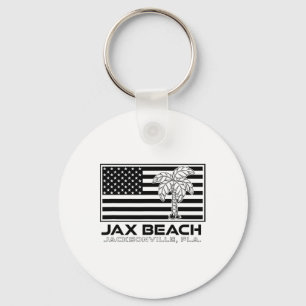 Chaveiro Visite Jacksonville Florida Vacation Usa Flag Palm