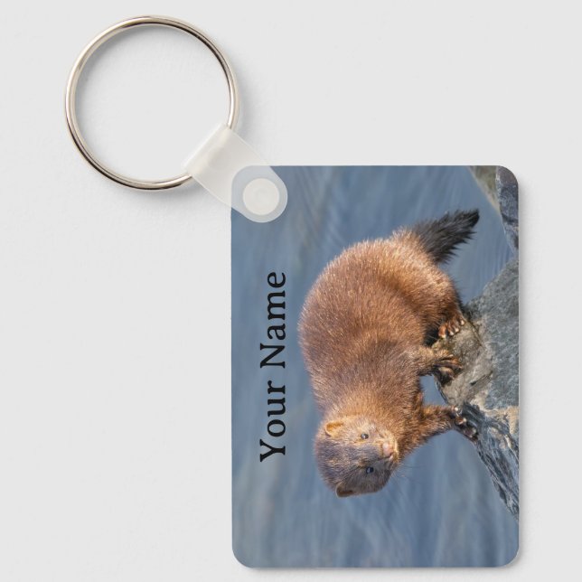 Chaveiro Vison Americano Fofo Personalizado (Frente)