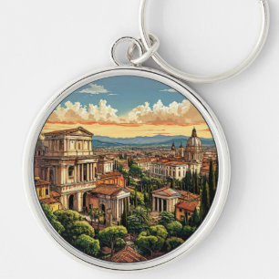 Chaveiro Vista Cênica de Roma da Paisagem Urbana Histórica