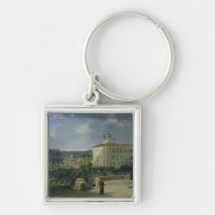 Chaveiro Vista da casa de campo Medici, Roma, 1813
