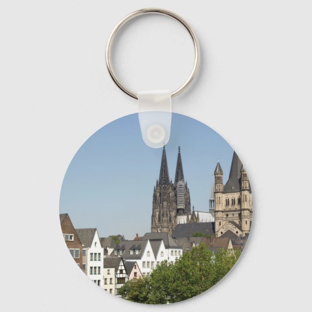 Chaveiro Vista da cidade de Koeln (Colônia) na Alemanha (Frente)