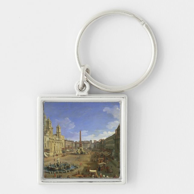 Chaveiro Vista da praça Navona, Roma (Frente)