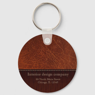 Chaveiro Vista de couro marrom