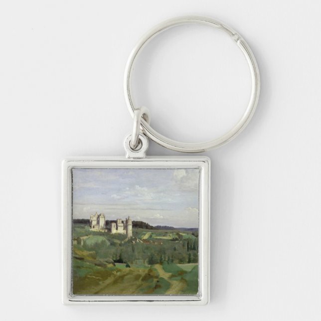 Chaveiro Vista do castelo de Pierrefonds, c.1840-45 (Frente)