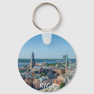 Chaveiro Vista do centro da cidade de Riga a partir de cima