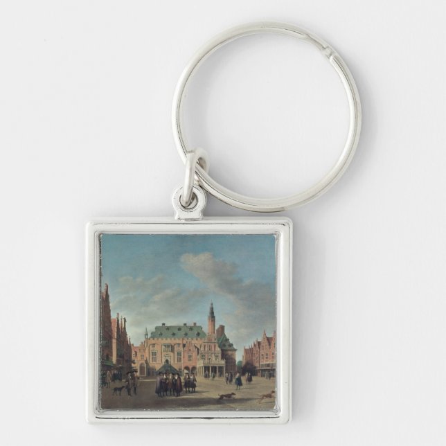 Chaveiro Vista do Grote Markt em Haarlem (Frente)