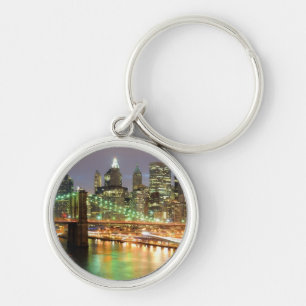 Chaveiro Vista do Lower Manhattan e da ponte de Brooklyn
