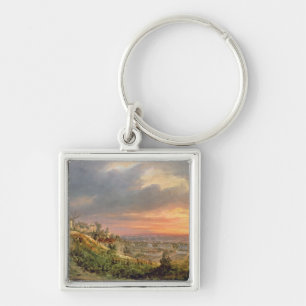 Chaveiro Vista do montículo Montmartre, c.1830