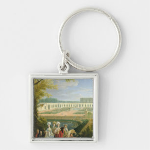 Chaveiro Vista do Orangerie em Versalhes, depois de 1697