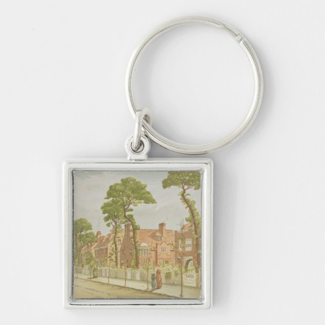 Chaveiro Vista do parque de Bedford, 1882 (litho da cor) (Frente)