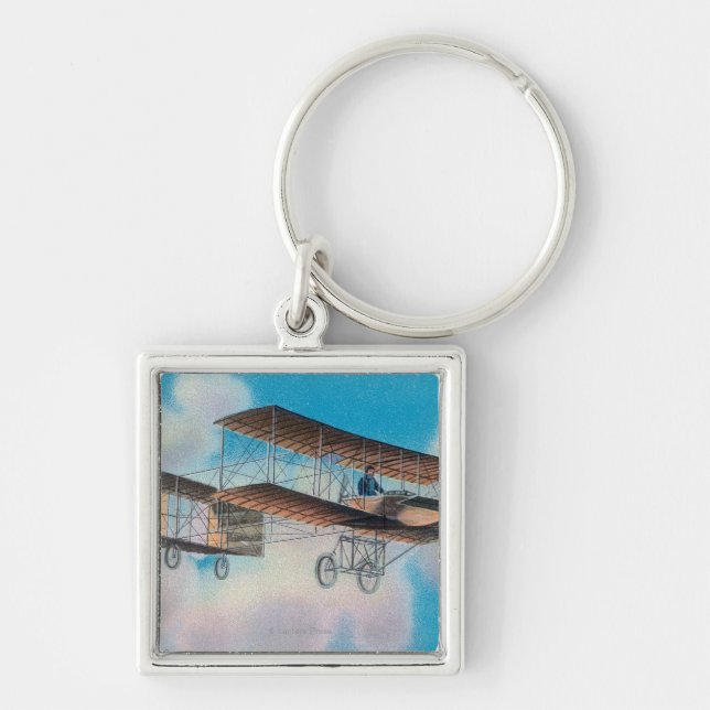 Chaveiro Vista do Voisin BiplaneFrança (Frente)