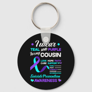 Chaveiro Vista Teal E Roxo Para O Suicídio Da Minha Prima E