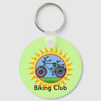 Chaveiro Visto de logotipo do Clube de Andando de bicicleta