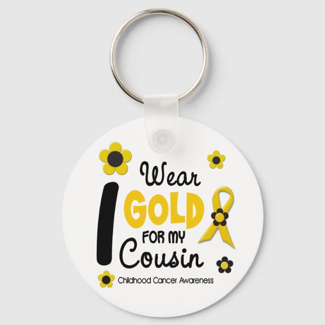 Chaveiro Visto Dourado Para A VERSÃO FLOWER 12. (Frente)