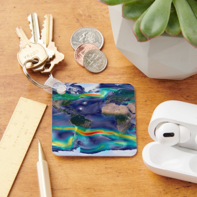 Chaveiro Visualização De Ventos Globais. (Mesa)