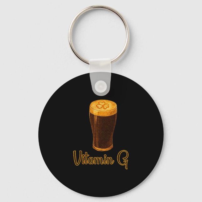 Chaveiro Vitamin Beer Lucky Shamrock Funny Patrick’s Day Me (Frente)