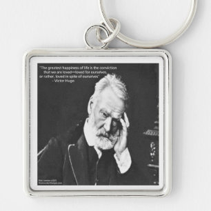 Chaveiro Vítor Hugo e Felicidade Citação Oferece Camisetas