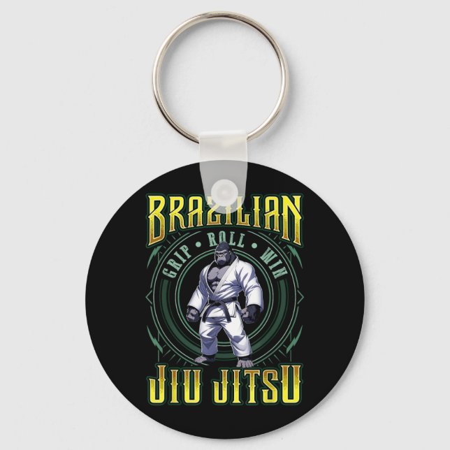 Chaveiro Vitória no Rolamento de Pegada BJJ - Gorila de Jiu (Frente)