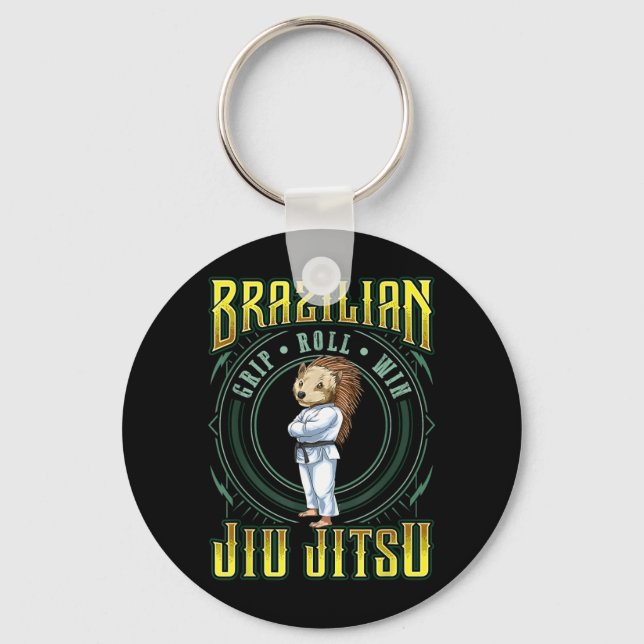 Chaveiro Vitória no Rolamento de Pegada de Jiu Jitsu - Ouri (Frente)