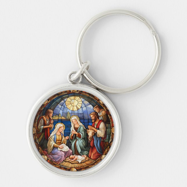 Chaveiro Vitral da Natividade de Natal (Frente)