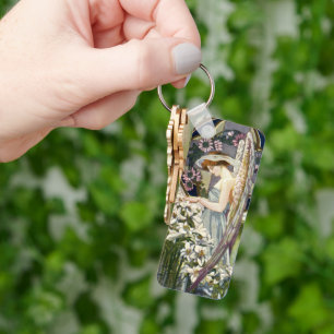 Chaveiro Vittorian Angel e Vintage Páscoa Lily Flowers