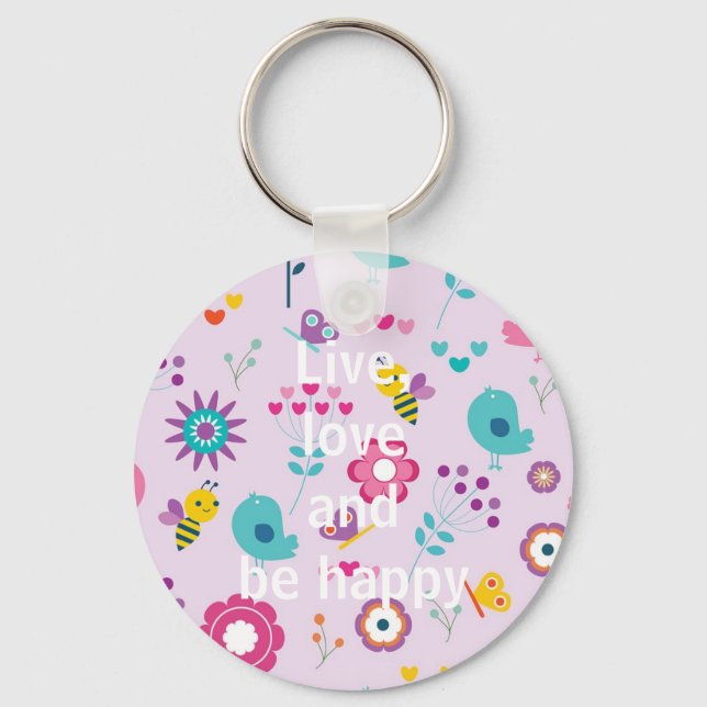 Chaveiro Viva, ame e seja feliz (Frente)