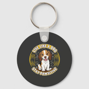 Chaveiro Viva Como um Cão Fique Pawsitivo (2) 