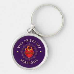 Chaveiro Viva Cristo Rey Sagrado Coração Católico