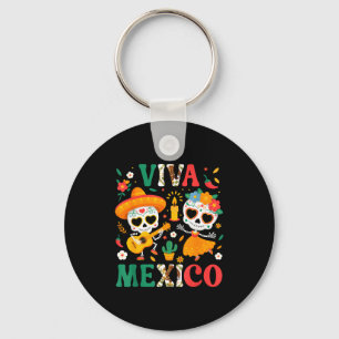 Chaveiro Viva o dia da independência do México, bandeira me