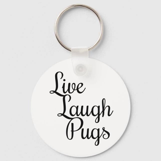 Chaveiro Viva Rindo Pug  (Frente)