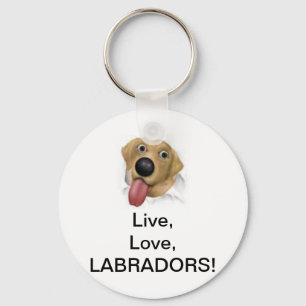 Chaveiro Vive, ama, Labradors!