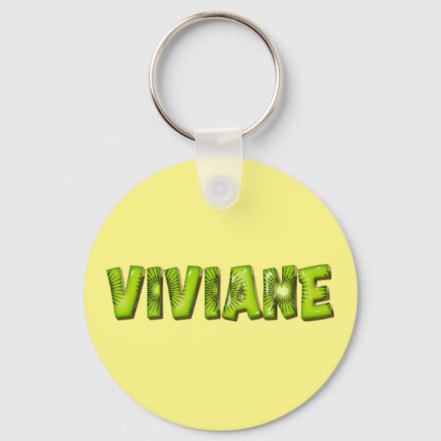 Chaveiro Viviane Name Kiwi Design Schlüsselanhänger (Frente)