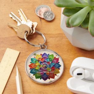 Chaveiro "Vivid Flower Mandala"