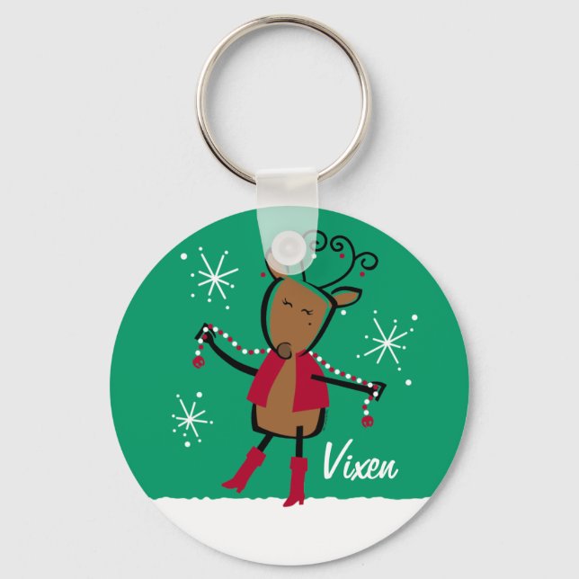 Chaveiro Vixen Reindeer Custom Keychain (Frente)