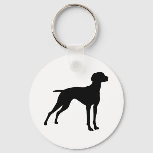 Chaveiro Vizsla Dog Silhouette (preto)