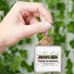 Chaveiro Voando escocês Vapor Comboio Inglês Locomotiva