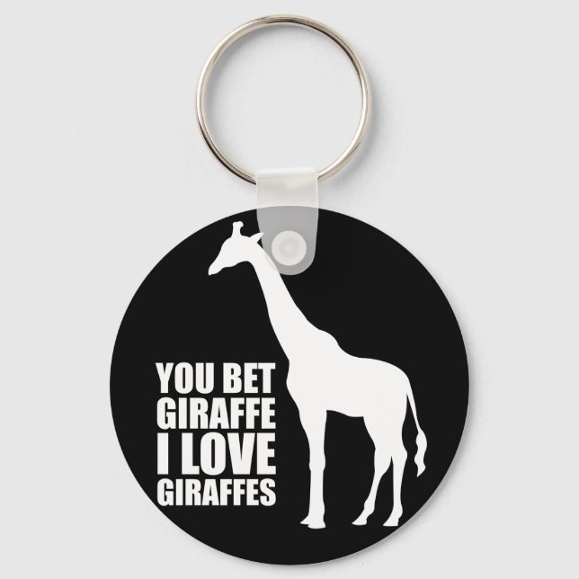 Chaveiro Você Aposto que Girafa Eu Amo Girafas Chave Corren (Frente)