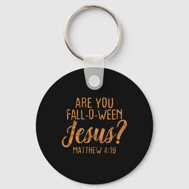 Chaveiro Você Cai entre Jesus, fé cristã? (Frente)